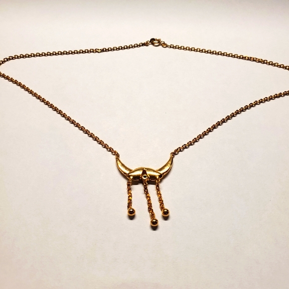 EGYPTIAN INSPIRED CHOCKER RUBY AND BRASS. UNSIGNED. - Picture 4 of 5